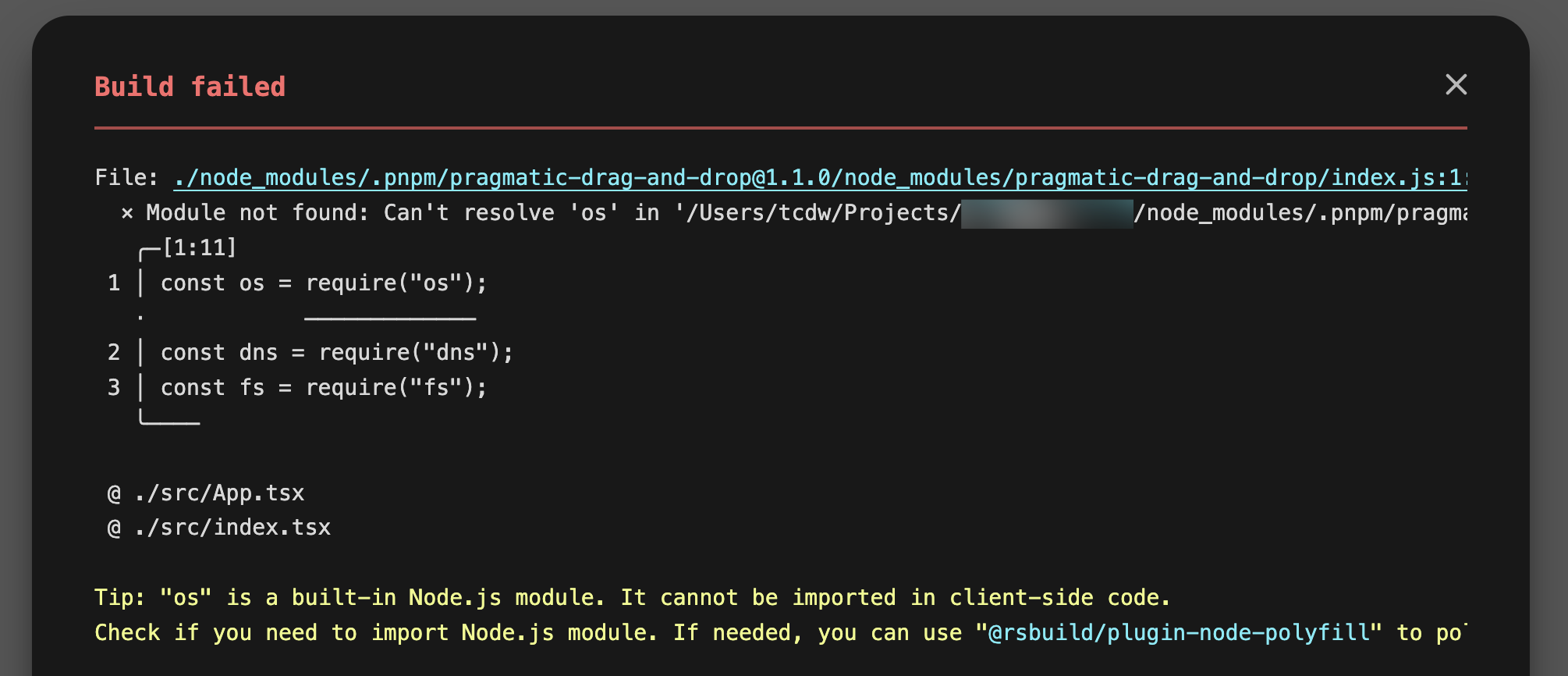 Rsbuild 构建不了恶意包